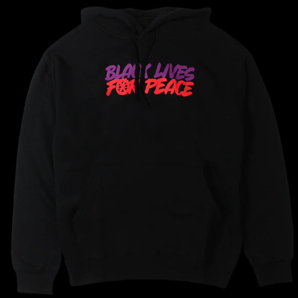 Cross Colours Men's lack Lives For Peace Hoodie NEW with TAGS